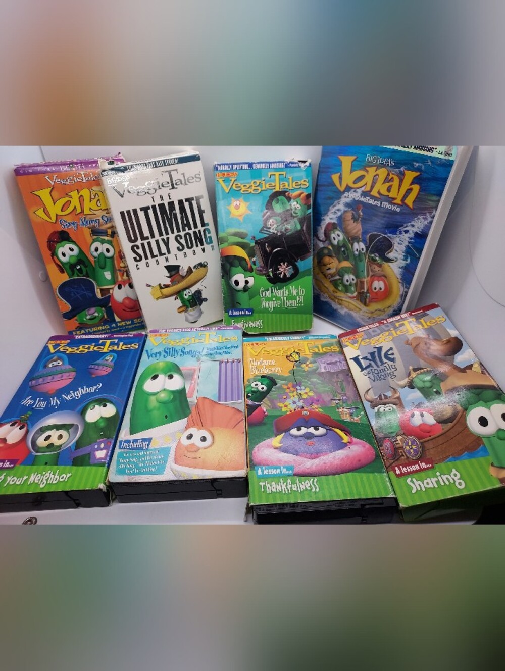 Veggie Tales Vhs Lot (8) Kida Video Movies